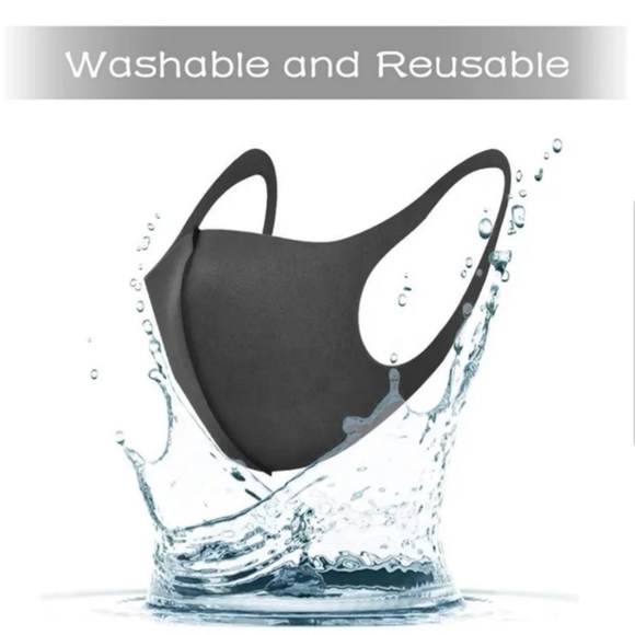 Black Reusable Fashion Face Cover - Picture 4 of 8